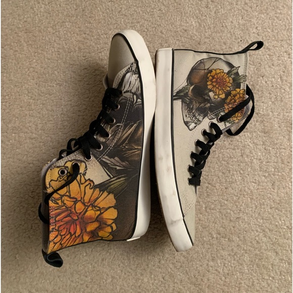 Blanx High Tops Designed by Alan Daniel Perez Mictlan Size 9.5 - Picture 2 of 11